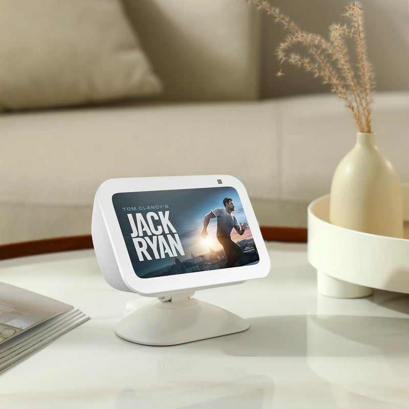 Dianves Adjustable Stand for Echo Show 5 (3rd Gen)， Tilt + Swivel Stand Multi Angle Rotation Magnetic Anti-Slip Base for Show 5,Rotatable All Around Compatible with Mobile Phones (White) - Image 3